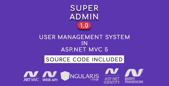 Super Admin - User Management System in ASP.NET MVC 5