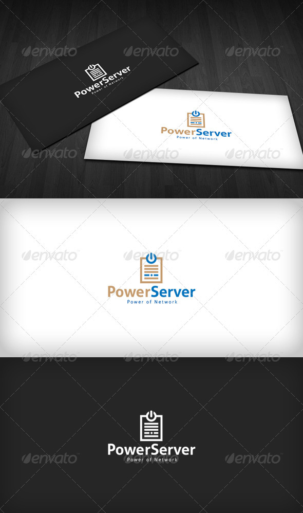 Power Server Logo - Vector Abstract