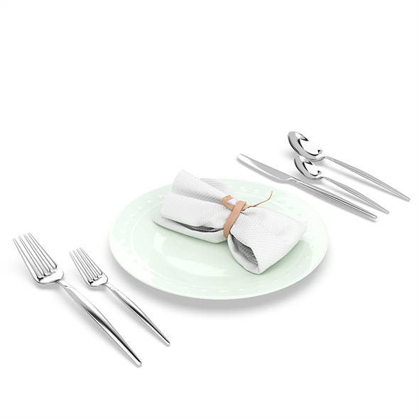 Silverware and Diningware - 3Docean 27927461