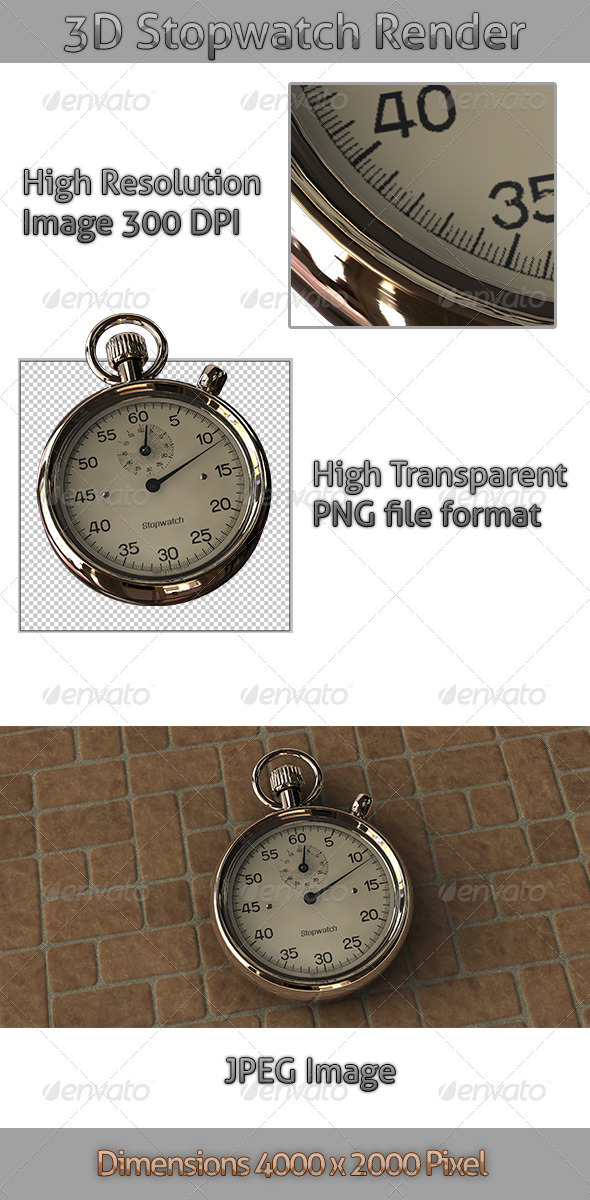3D Stopwatch Render