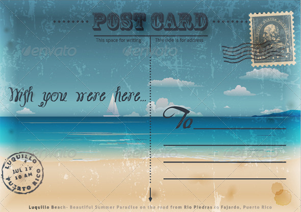 Vintage Summer Postcard - Seasons Nature