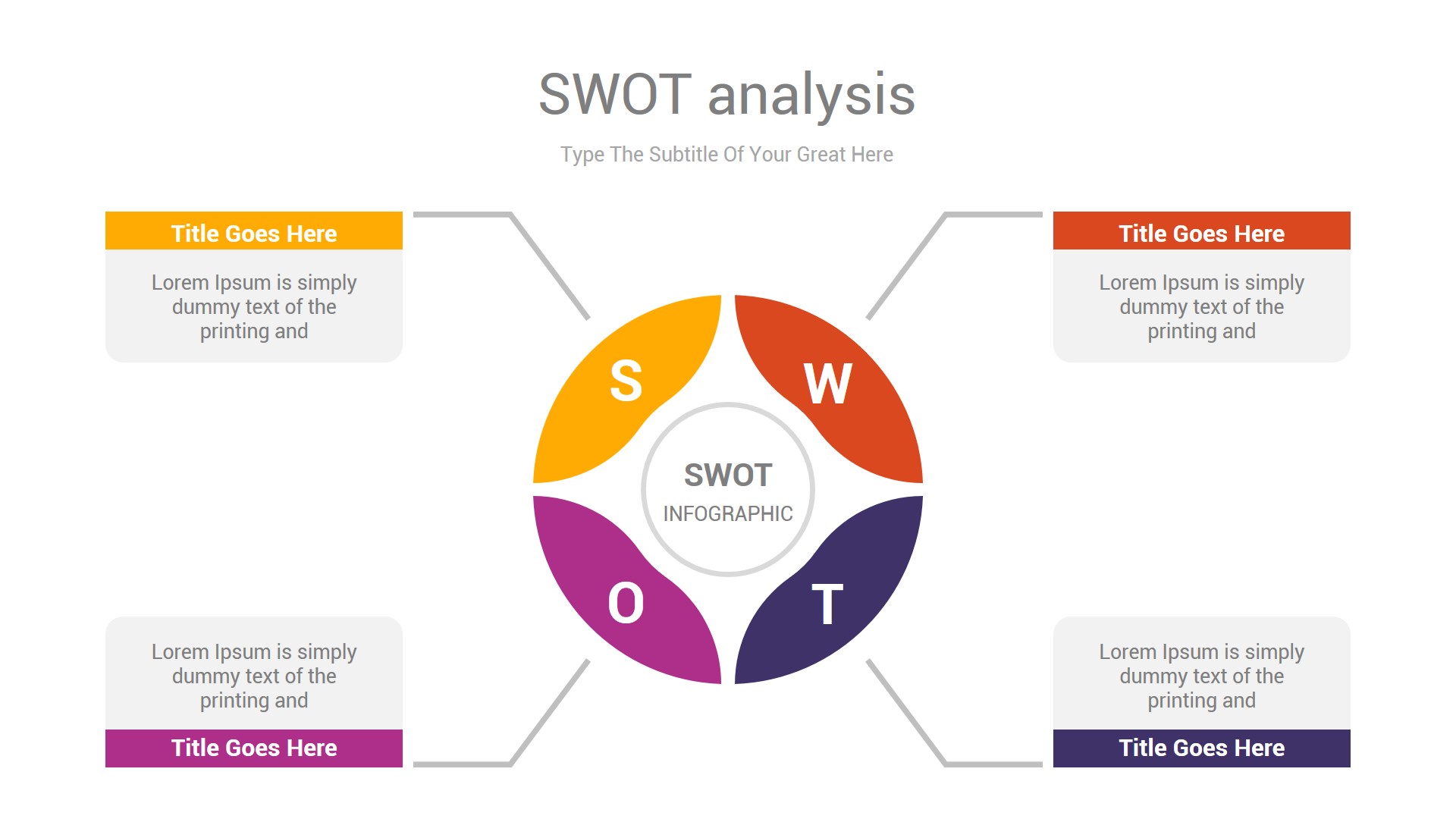 Swot Analysis Powerpoint & Illustrator Template By Neroox 