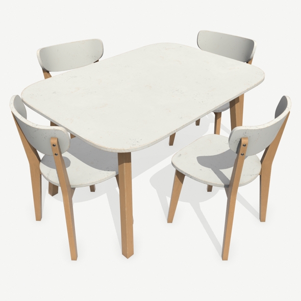 Old Dining Table - 3Docean 27940647