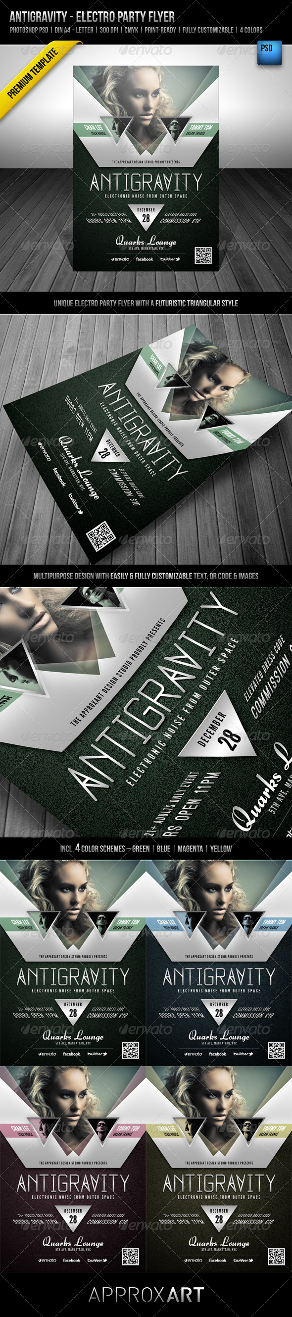 Antigravity - Electro Party Flyer