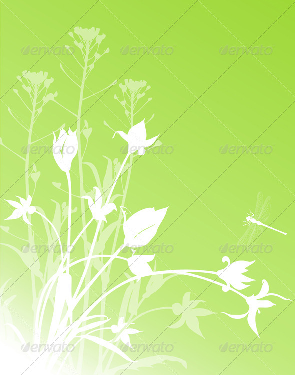 Abstract Floral Background with Tulips - Flowers & Plants Nature