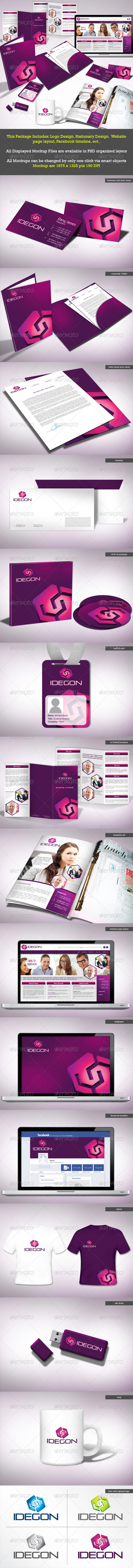 Idegon Corporate Identity Package - Stationery Print Templates
