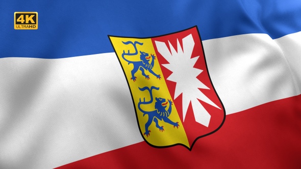 Schleswig-Holstein Flag with Emblem - 4K alt