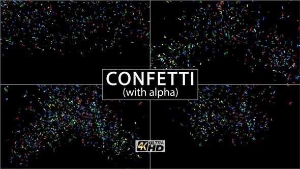Confetti (With Alpha) 4K
