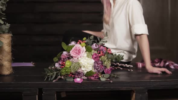 Beautiful Slow Motion Footage of an Amazing Bouquet Made By Professional Florist alt