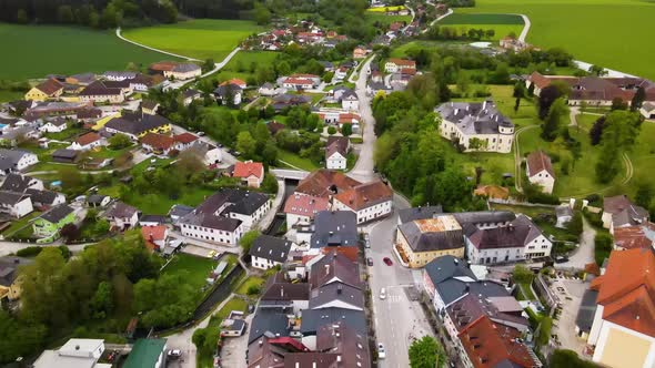 Beautiful small Village Drone Video alt