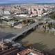 Zaragoza Aerial Scene with Santiago Bridge Across Ebro River Spain - VideoHive Item for Sale