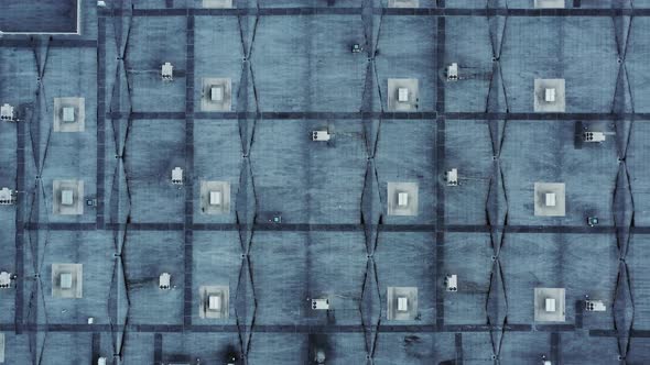 Aerial View of Shopping Center Roof