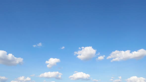 Time Lapse On Blue Sky Little Clouds - Timelapse