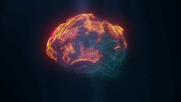 Hologram Brain Activity Visualization with Particles alt