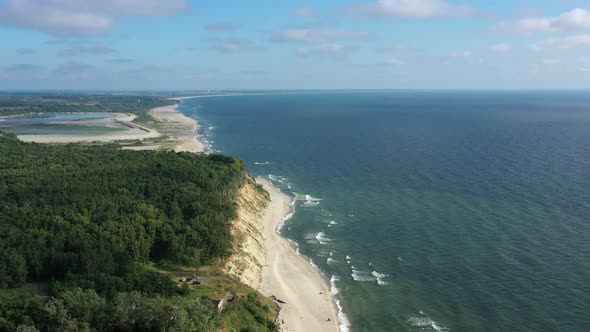 Baltic Coastline with Green Summer Forest and the Sea alt