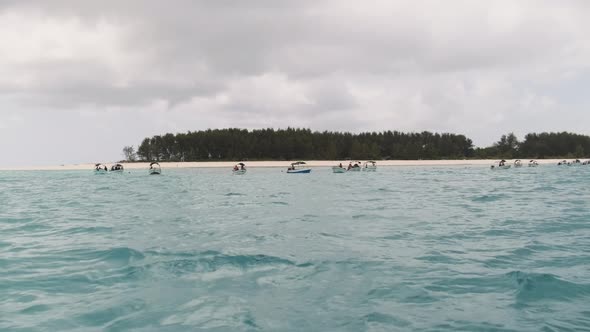 Mnemba Island View From a Boat in the Ocean Pristine Sandy Beaches Zanzibar alt