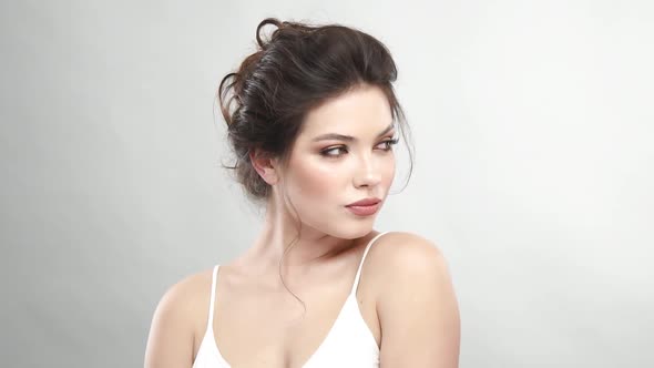 Charming Female with Nude Mua Smiling alt