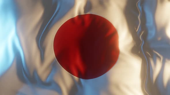 Japan Flag with Edge Bump