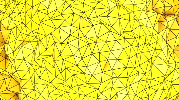 Low Poly Pattern Yellow Background