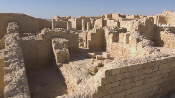 Ancient ruins int the Desert of Avdat in Israel, A city along the ancient Incense Route