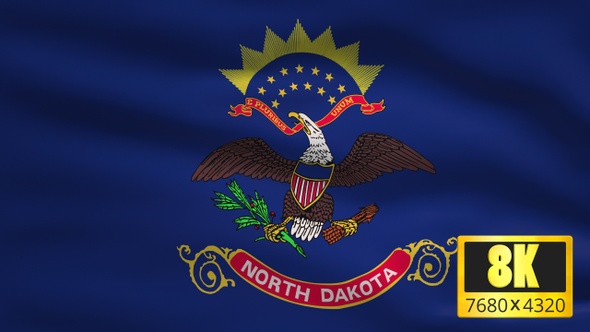 8K North Dakota State Flag Background alt