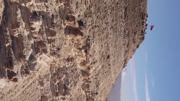 Vertical Video Cappadocia Landscape Aerial View alt