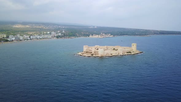 Travel Destination Maiden Castle, Mersin Coast of Mediterranean Sea, Turkey