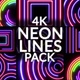 4k Colored Neon Lines Pack - VideoHive Item for Sale