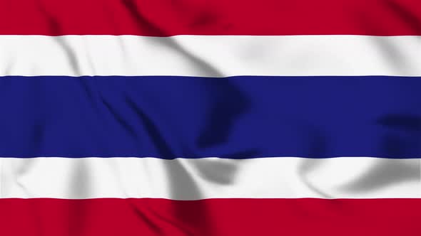 4K Thailand Flag - Loopable