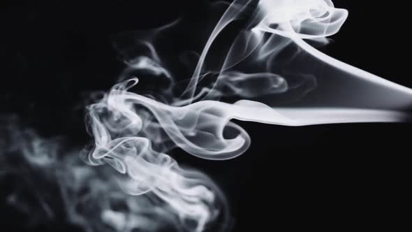 Abstract backdrop with stains of white incense smoke alt