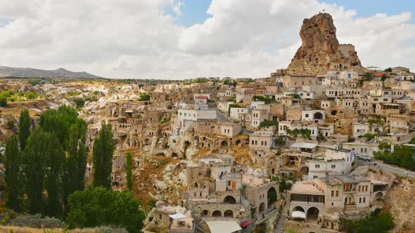 Ortachisar Castle Timelapse In Cappadocia alt