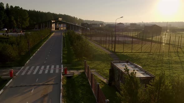 A View From Above at the Cottage Village Recreation Areas Road Sports Grounds Tennis Volleyball alt