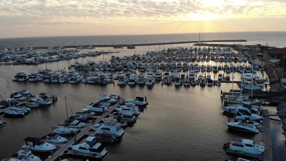 Aerial view of a Boat Harbor