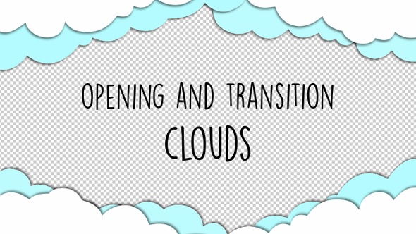 Opening and Transition Cartoon Clouds Frame
