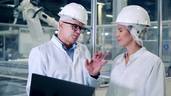 Engineers Teamwork Modern Factory Facility alt