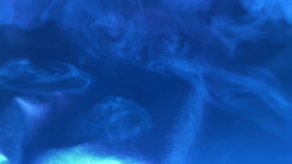Real Smoke on Blur Blue Background