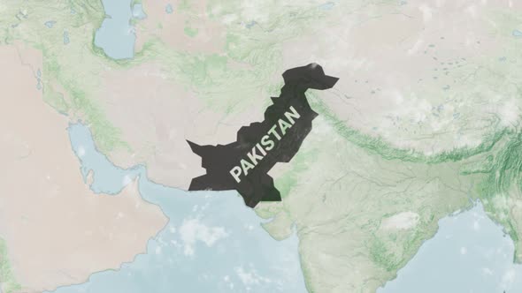 Globe Map of Pakistan with a label