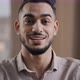 Hispanic Handsome Business Man Millennial Wave Hand Greet Look at Camera Arab Friendly Guy Record - VideoHive Item for Sale