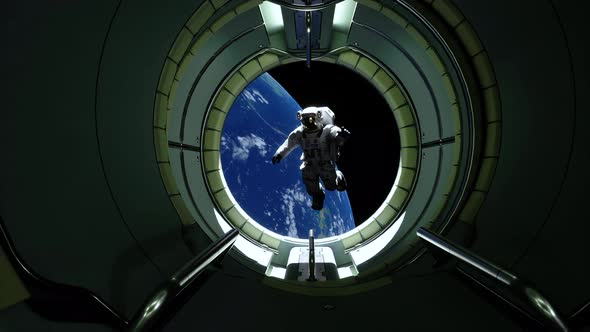 View From the Space Station Porthole