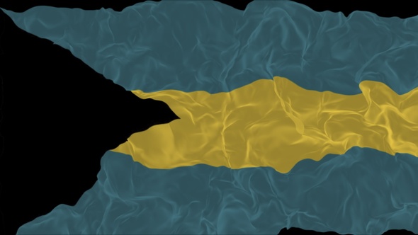 flag Bahamas turns into smoke. State weakening concept a crisis, alpha channel alt