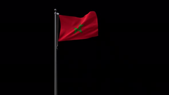 Morocco Flag With Alpha 4K alt