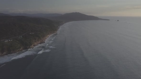 New Zealand evening aerial