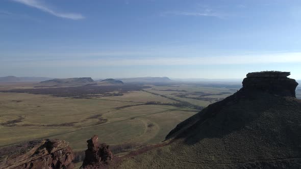 Aerial View of the Mountain Range Siberian Stonehenge alt