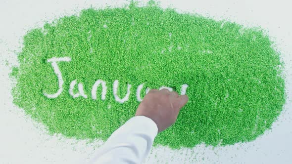 Green Hand Writing January