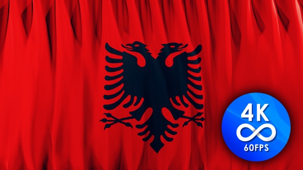 Flag loop ALBANIA |4K| 60fps