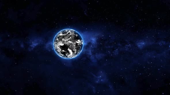 Planet earth on space. Science fiction wallpaper. Distant Planet Illustration