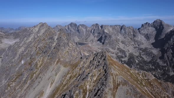 Flight Over High Tatras Mountains