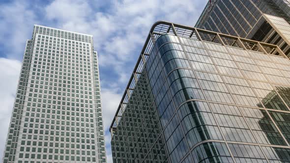 Glass Skyscrapers at Sunset