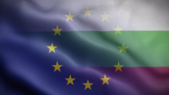 EU Bulgaria Flag Loop Background 4K