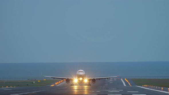 Airplane Accelerate Before Departure